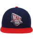 Фото #3 товара Men's Navy, Red New Jersey Nets Hardwood Classics Core Side Snapback Hat