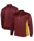 ფოტო #1 პროდუქტის Men's Burgundy Washington Commanders Big and Tall Quarter-Zip Top