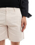 ASOS DESIGN fit cargo shorts in stone