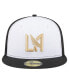 Фото #2 товара Головной убор New Era мужской белый, черный LAFC Коллекция Kick Off 2024 59FIFTY Fitted Hat