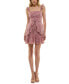 ფოტო #4 პროდუქტის Juniors' Printed Ruffle-Strap Fit & Flare Dress