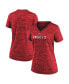 ფოტო #1 პროდუქტის Women's Red Los Angeles Angels Authentic Collection Velocity Practice Performance V-Neck T-shirt