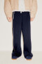 Фото #2 товара Комбинированные брюки из мягкой ткани ZARA