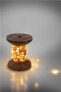 Фото #5 товара Goobay LED Light Chain "Yarn Bobbin" - small - Fairy lights - Brown - Transparent - Copper - Plastic - Wood - IP20 - Transparent - 100 lamp(s)