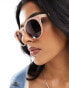 & Other Stories sunglasses in sheer pink with brown lens