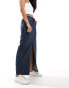 Фото #3 товара Levi's ankle column stripe denim skirt in dark blue