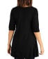 Фото #2 товара Women's Short Sleeve Tunic Top with Button Detail