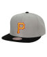 Фото #1 товара Men's Gray Pittsburgh Pirates Cooperstown Collection Away Snapback Hat