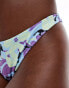 ASOS DESIGN sleek high leg hipster bikini bottom in retro print