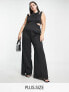 Фото #1 товара Extro & Vert Plus tailored wide leg cut out jumpsuit in black
