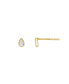 ფოტო #1 პროდუქტის Pear Bezel 14K Gold Diamond Stud Earrings