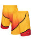 Фото #1 товара Men's Gold and Red Atlanta Hawks 1986/87 Hardwood Classics Fadeaway Reload 3.0 Swingman Shorts