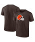 ფოტო #1 პროდუქტის Men's Brown Cleveland Browns Evergreen Primary Logo T-Shirt