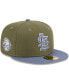 Фото #2 товара Men's Olive, Blue St. Louis Cardinals 59FIFTY Fitted Hat