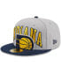 Фото #1 товара Men's Gray, Navy Indiana Pacers Tip-Off Two-Tone 59FIFTY Fitted Hat