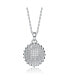 Фото #1 товара Sterling Silver Cubic Zirconia Oval Shaped Pendant