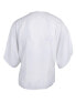 Michael Kors Women's Embellished Neckline keyhole Short Sleeve Blouse White S