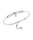 ფოტო #1 პროდუქტის Full Moon North Star Design Sterling Silver Diamond Women Bangle