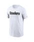 Men's White Pittsburgh Steelers Primetime Wordmark Essential T-Shirt