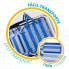 Пляжный стул Aktive Складной Подушка Белый Синий 48 x 84 x 46 cm (2 штук)