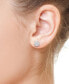 ფოტო #2 პროდუქტის EFFY® Diamond Cluster Stud Earrings (1/2 ct. t.w.) in 14k White Gold