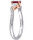 Ruby (7/8 ct. t.w.), White Sapphire (1/3 ct. t.w.) & Diamond (1/20 ct. t.w.) Ring in 14k White & Rose Gold