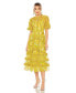 ფოტო #1 პროდუქტის Women's Floral Flutter Sleeve Mesh Print Dress