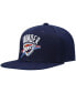 ფოტო #5 პროდუქტის Men's Navy Oklahoma City Thunder Core Side Snapback Hat