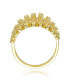 Фото #4 товара RA 14K Gold Plated Cubic Zirconia Cluster Dome Shape-a like Ring