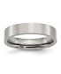 Фото #1 товара Titanium Polished Flat Wedding Band Ring