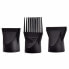 Фото #1 товара 3pcs Professional Plastic Hair Dryer Nozzle Diffuser Hair Dryer Nozzle Comb Attachment Concentrator Replacement Hair Dryer Flat Hairdresser Salon Styling Tool Specially for Diameter 4.5cm (Black)