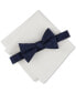 Фото #1 товара Men's 2-Pc. Edken Bow Tie & Pocket Square Set, Created for Macy's