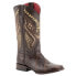 Фото #2 товара Ferrini Jesse Alligator Embroidery Square Toe Cowboy Womens Brown Dress Boots 9