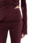 Фото #10 товара ASOS DESIGN slinky trouser co ord in wine