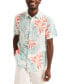 ფოტო #1 პროდუქტის Men's Leaf Print Short Sleeve Button-Front Shirt