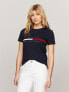 Фото #1 товара Embroidered Flag Stripe Logo T-Shirt