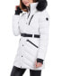 Фото #3 товара Women's Belted Faux-Fur-Trim Hooded Puffer Coat