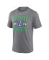 Фото #3 товара Men's Heather Gray Seattle Sounders FC Antique Stack Tri-Blend T-shirt