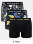 Фото #1 товара Jack & Jones 3 pack trunks in skull print