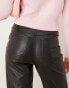 New Look leather-look slim fit trouser in black