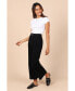 ფოტო #3 პროდუქტის Women's Georgette High Waisted Straight Leg Pants