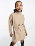 & Other Stories belted knitted dress in beige