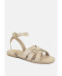 ფოტო #1 პროდუქტის Womens ASHTON Beige Flat Ankle Strap Sandals