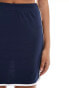 Pieces Sport Core mini skirt co-ord with contrast trim in navy and white Синий, S - EU 36 - фото #2