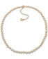 Фото #1 товара Gold-Tone Imitation Pearl Collar Necklace, 16" + 3" extender