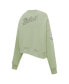 Фото #2 товара Women's Green Detroit Tigers Neutral Oversized Boxy Cropped Pullover Sweatshirt