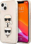 Karl Lagerfeld Karl Lagerfeld KLHCP13SKCTUGLGO iPhone 13 mini 5,4" złoty/gold hardcase Glitter Karl`s & Choupette