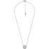 Decent silver necklace with zircons MKC1634AN040