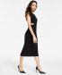 Фото #3 товара Women's Side-Cutout Sleeveless Knit Midi Dress, Created for Macy's