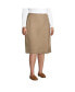 Plus Size School Uniform Solid A-line Skirt Below the Knee